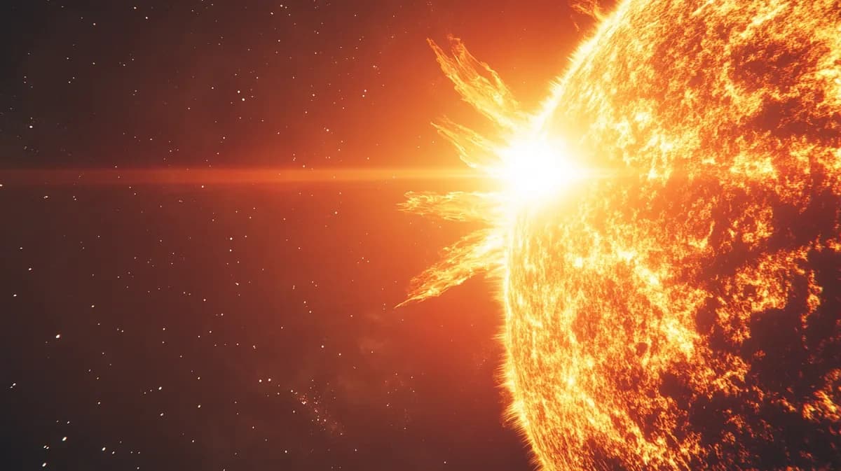 Günəşdə güclü partlayış baş verib