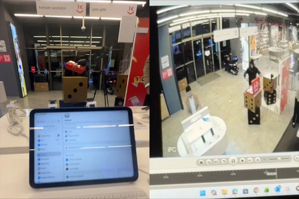 "Kontakt" mağazasından 100 000 manat dolu çamadan oğurlandı - HADİSƏ ANI - VİDEO