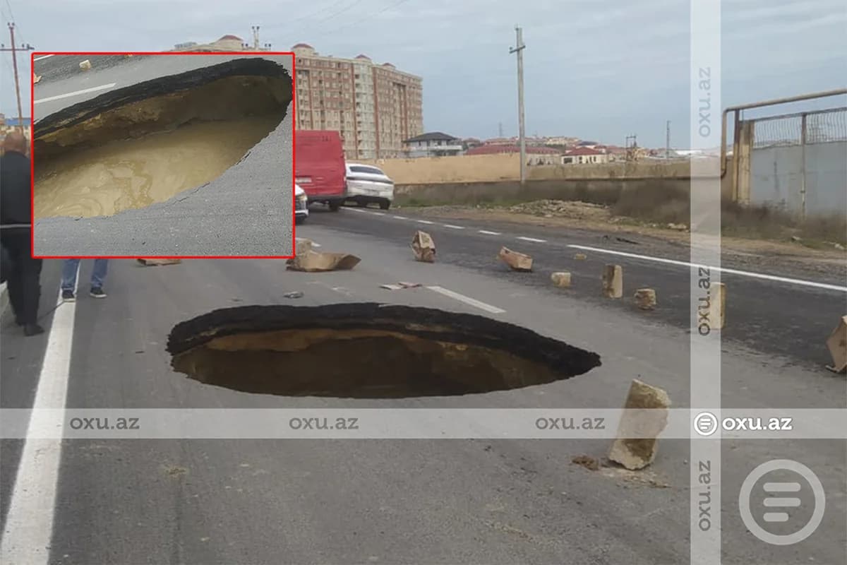 "Zəngilan şəhərciyi"ndə yeni inşa olunan YOL ÇÖKDÜ - FOTOFAKT