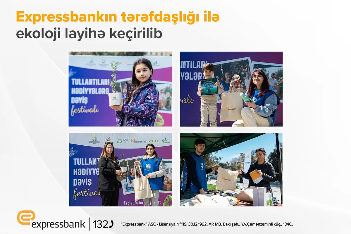 "Expressbank" növbəti ekoloji layihəyə tərəfdaşlıq edib