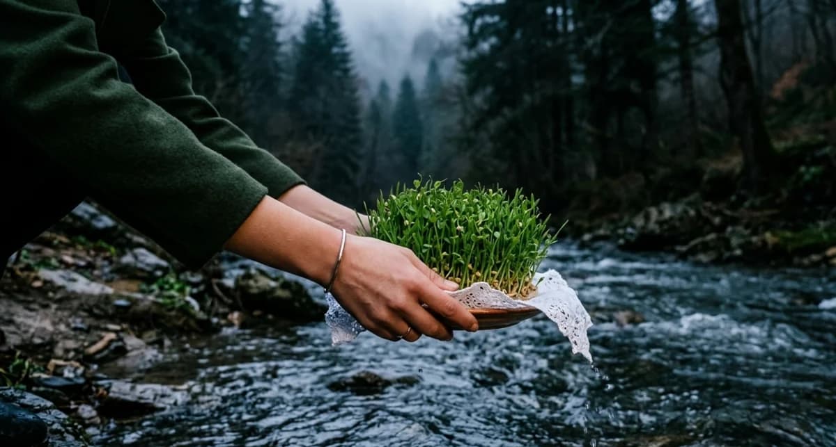 Quba sakinlərinin özünəməxsus Novruz ənənəsi: "Hər kəs ürəyində arzu tutur və səmənini çaya atır" - VİDEO