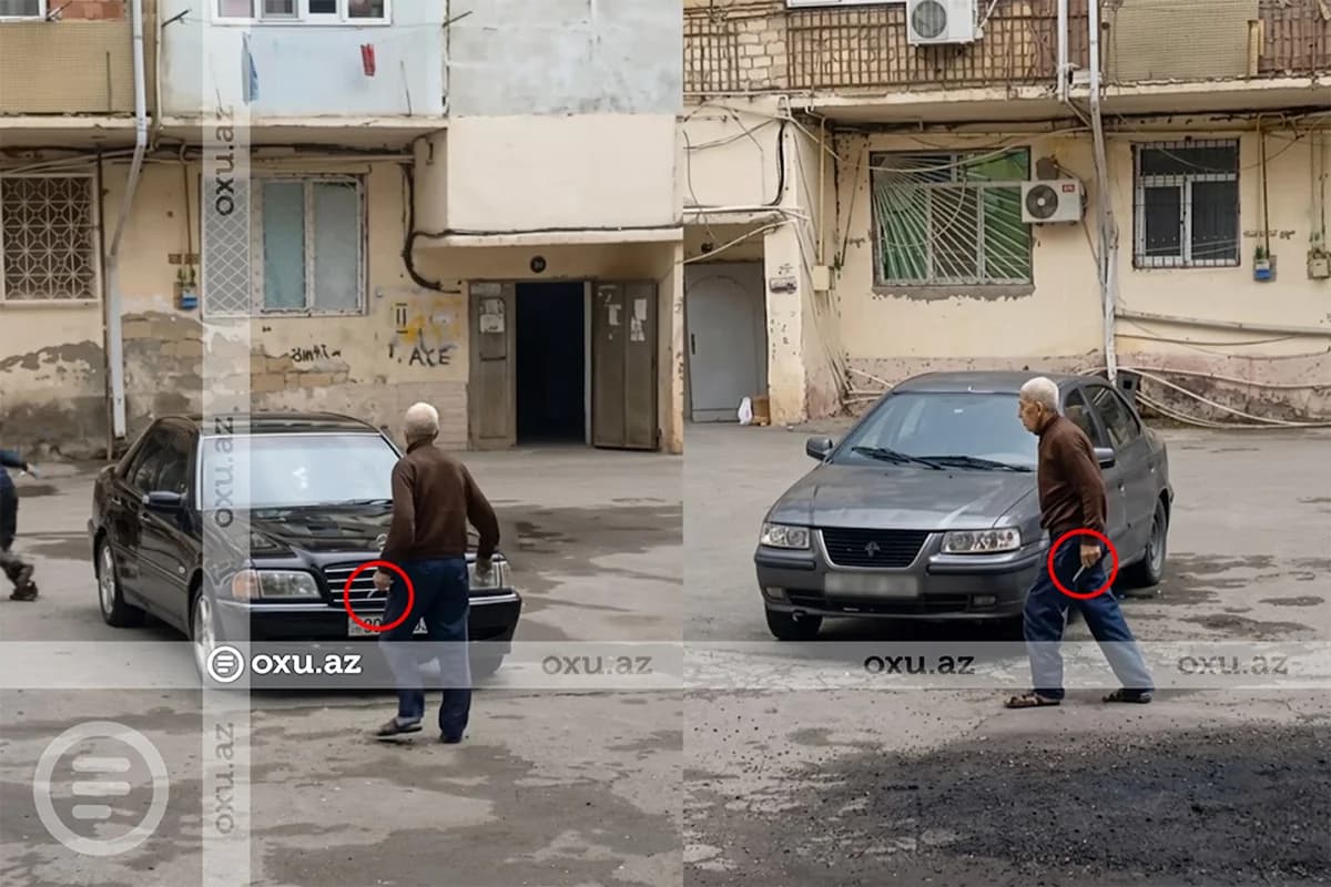 Sumqayıtda TƏHLÜKƏ: Bıçaqlı şəxs azyaşlıları təhdid edir - VİDEO