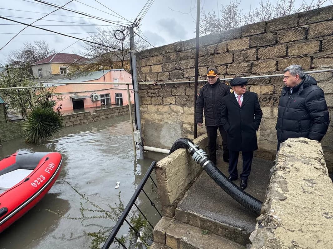 Kəmaləddin Heydərov Keşlədə suyun təsirinə məruz qalmış əraziyə gedib - FOTO - VİDEO