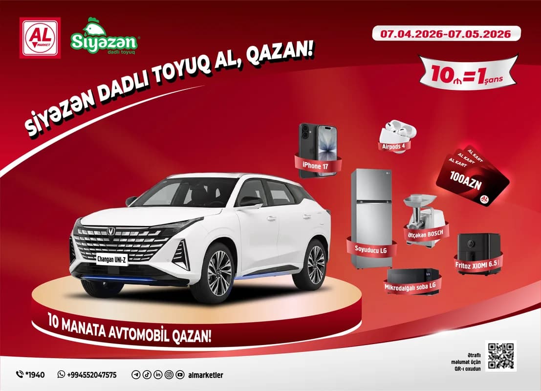 "AL Market"lərdə avtomobil qazandıran lotereya
