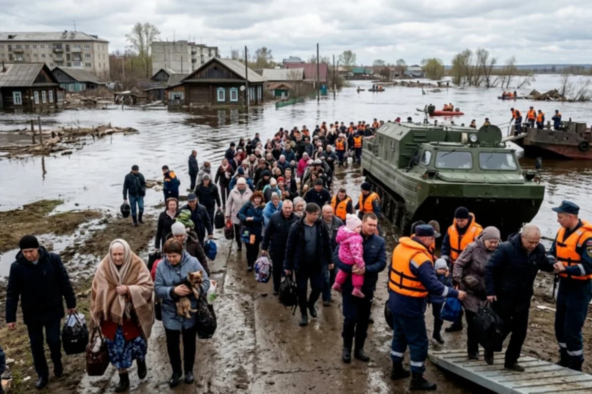 Rusiyada iki kənddə fövqəladə vəziyyət rejimi tətbiq edildi: 200-dən çox həyətyanı sahəni su basdı