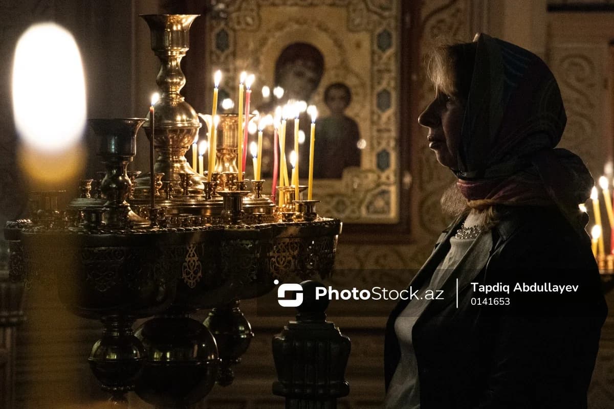 Bakıda Müqəddəs Mürdaşıyan Zənənlər Kafedral kilsəsində qeyd olunan Pasxa bayramından FOTOREPORTAJ