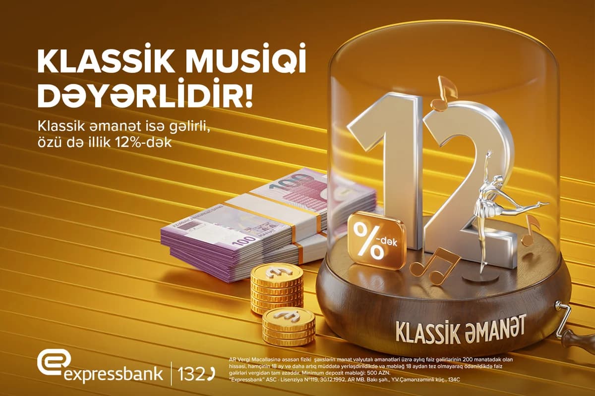 Bu bank pulunuza illik 12% gəlir təklif edir