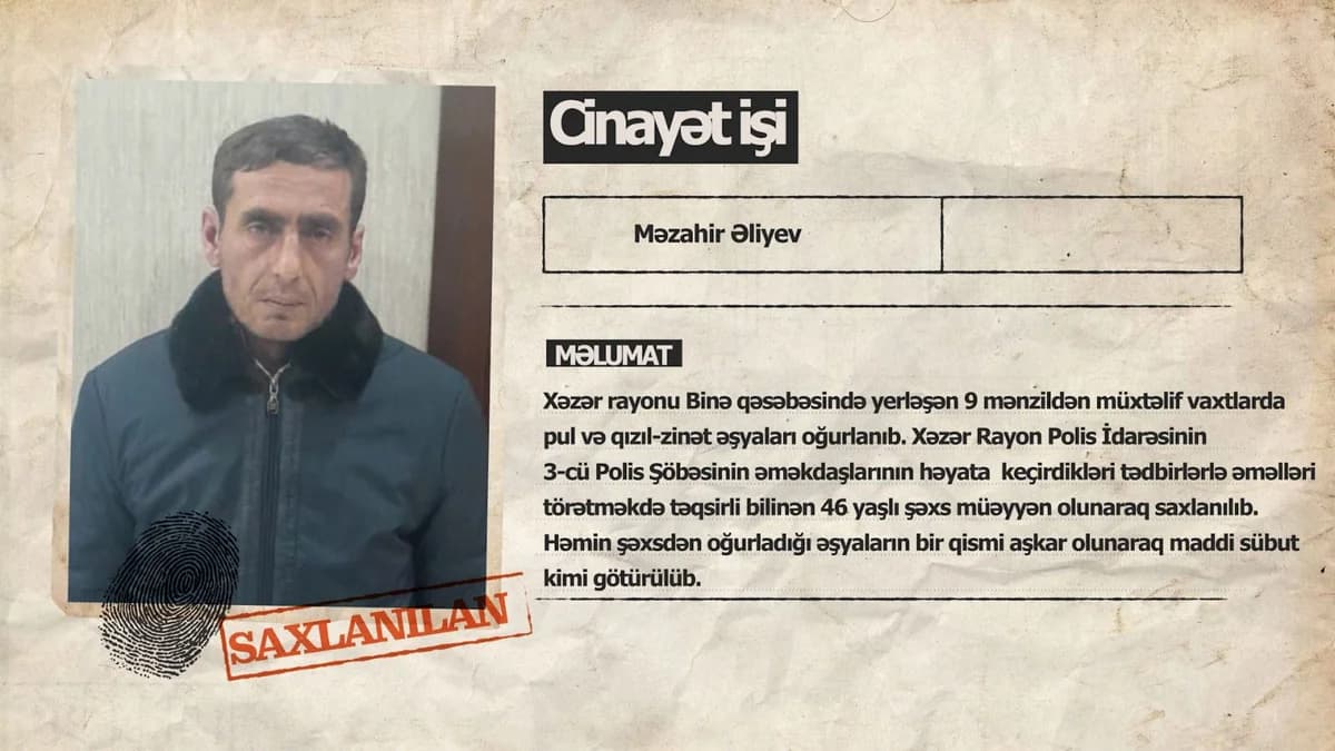 Binədə doqquz mənzili talayan şəxs ələ keçdi - VİDEO