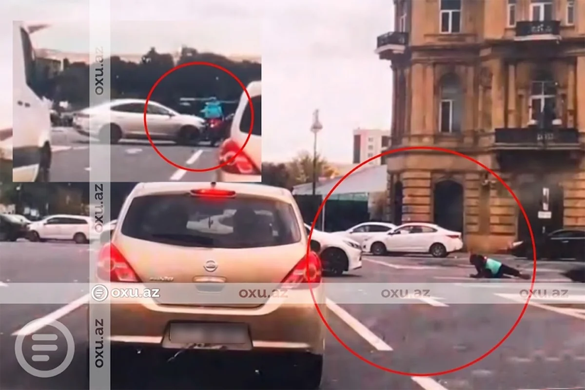 Azneft dairəsində BYD mopedə çırpılıb - ANBAAN VİDEO