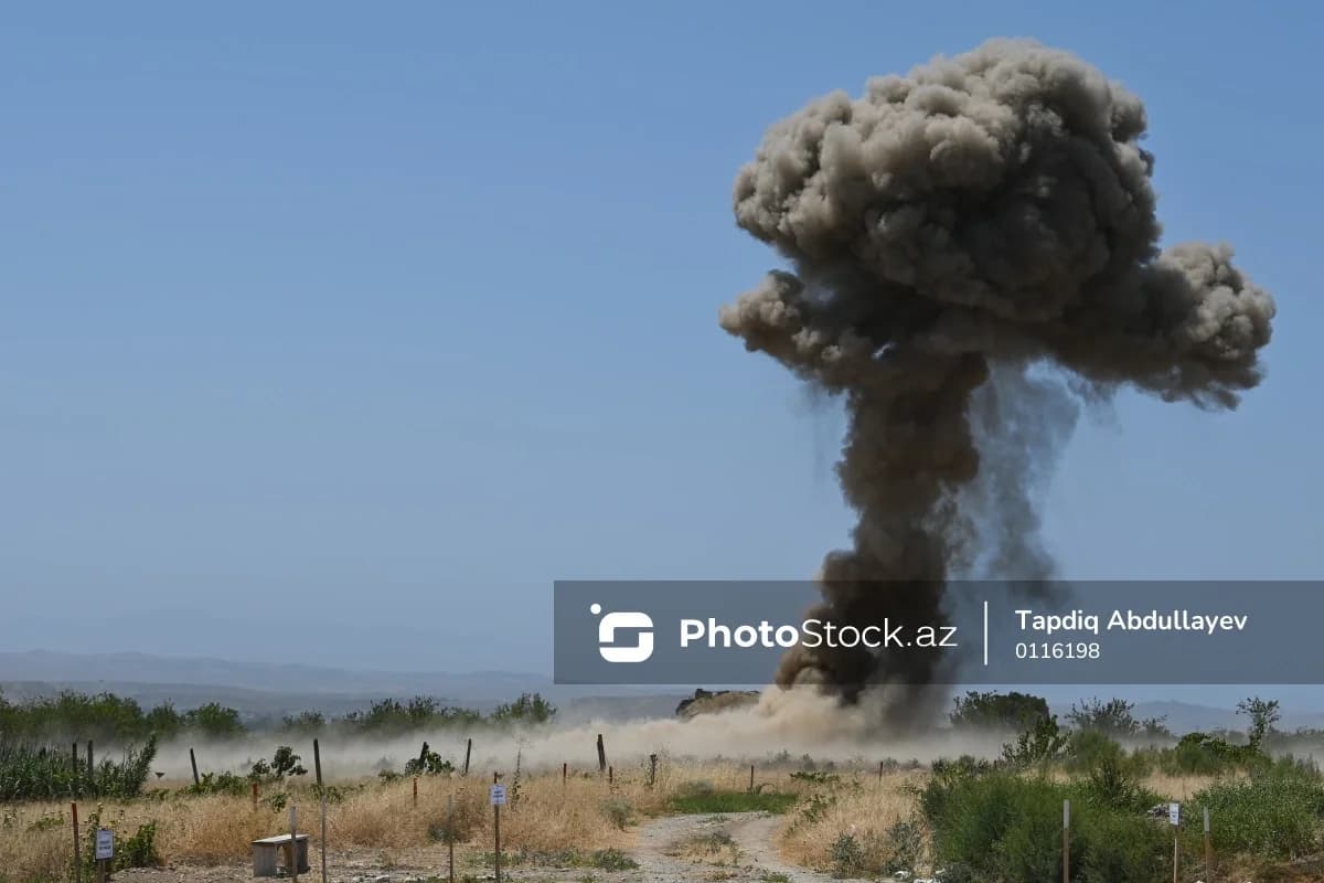 Xocalı sakini minaya düşüb