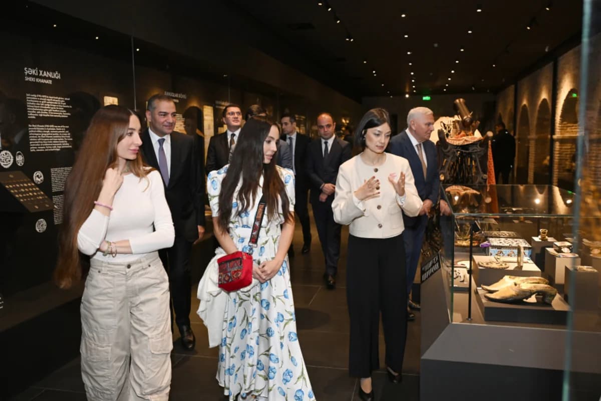 Leyla Əliyeva və Arzu Əliyeva Şəkidə tarixi-memarlıq abidələrinin bərpadan sonra açılışında iştirak ediblər - FOTO