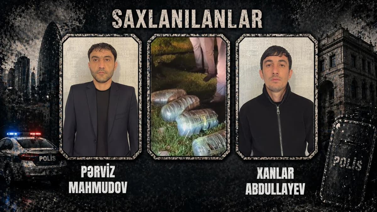 Oğuzda saxlanılan narkokuryerlərdən 13 kq marixuana aşkarlandı - VİDEO