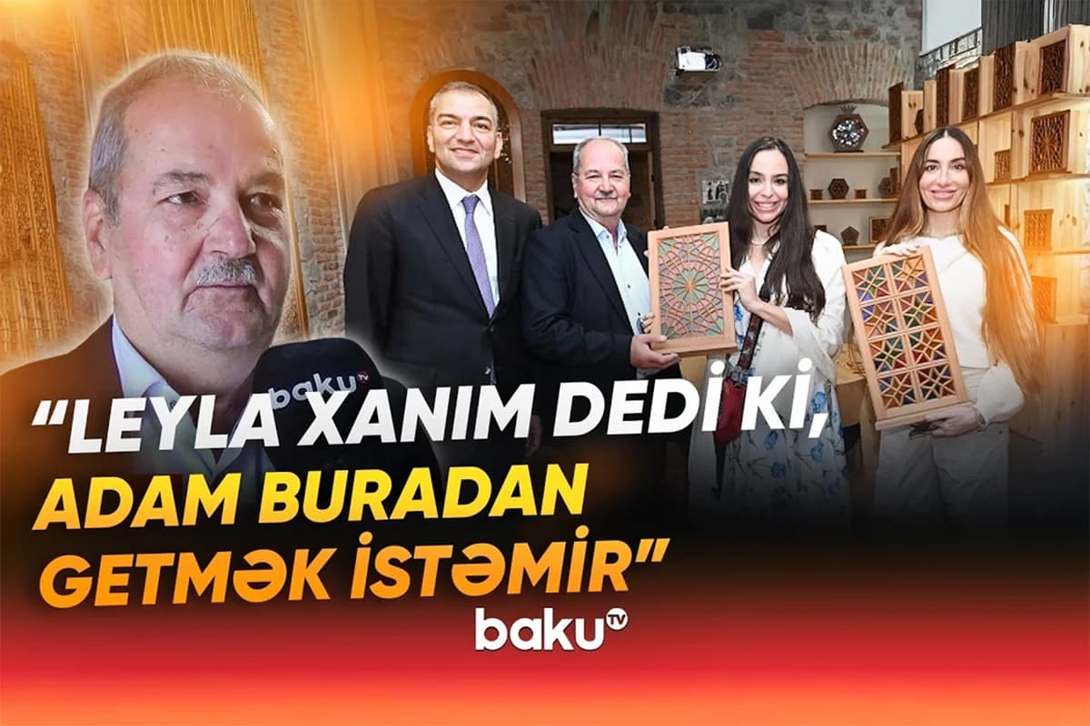 Leyla və Arzu Əliyevaların Şəkidə görüşdüyü sənətkar danışdı - VİDEO